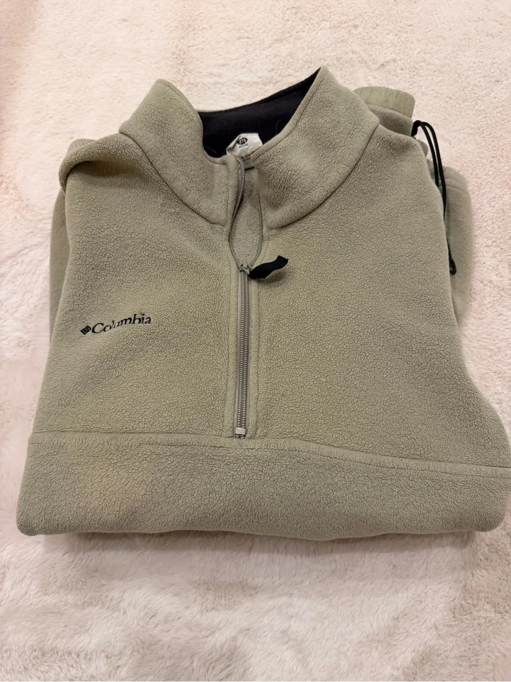 Columbia Men's Sage Green Half-Zip Fleece Pullover